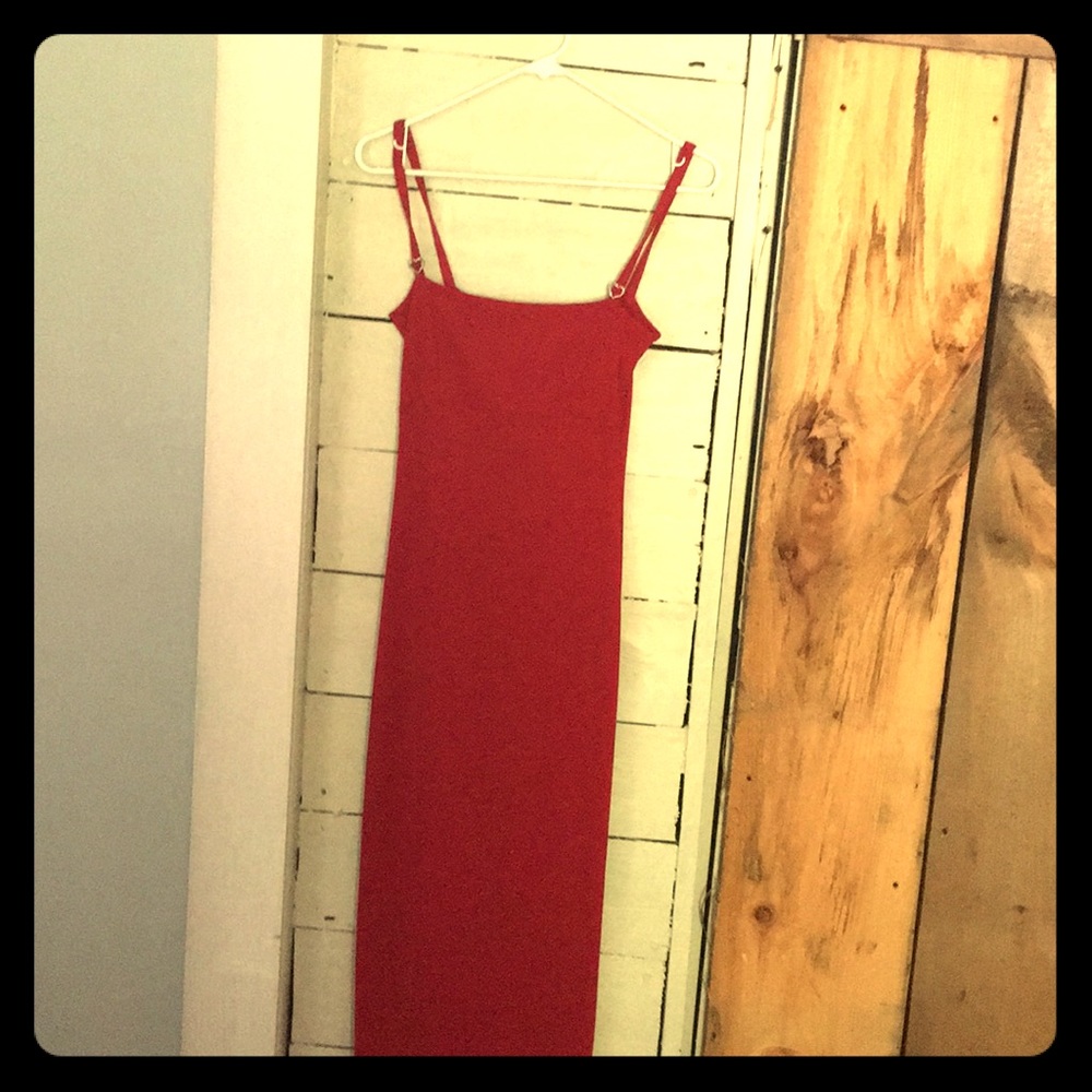 Red party dress